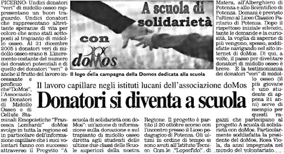 Donatori si diventa a scuola