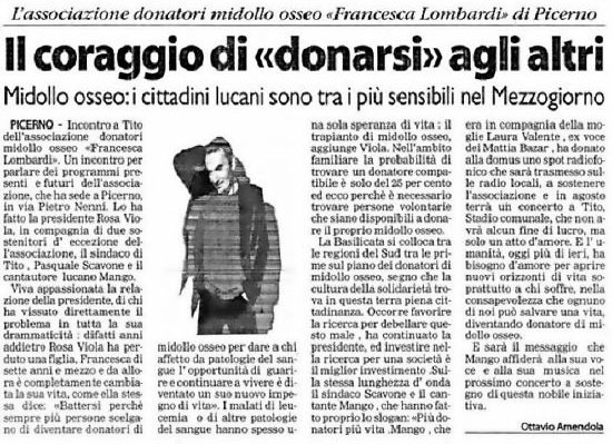 Il coraggio di 'donarsi' agli altri