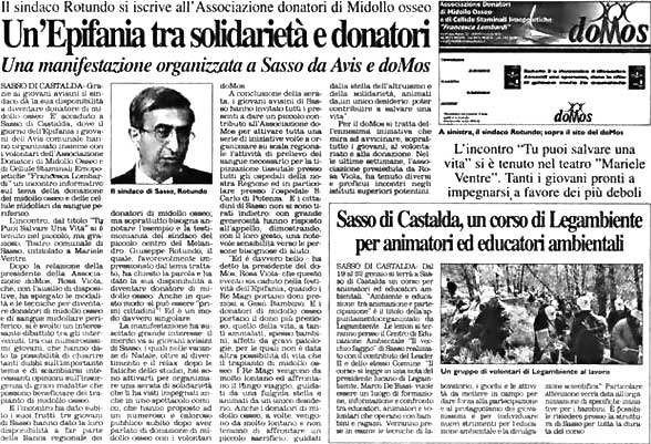 Un'Epifania tra solidariet e donatori