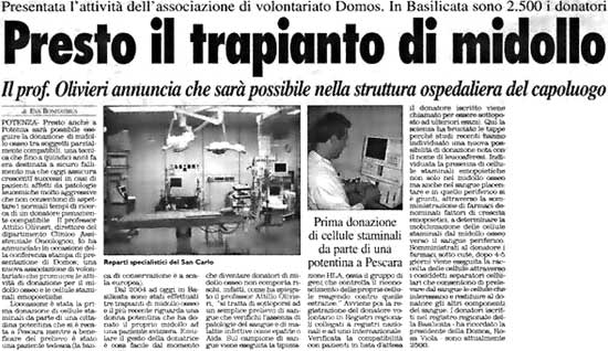 Presto il trapianto di midollo