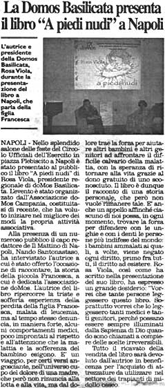 doMos Basilicata presenta il libro 'A piedi nudi' a Napoli