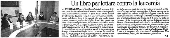 Un libro per lottare contro la leucemia