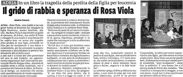 Il grido di rabbia e speranza di Rosa Viola