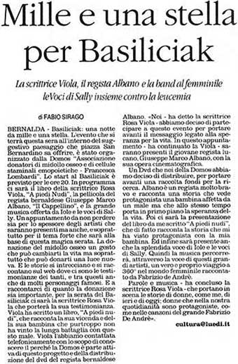 Mille e una stella per Basiliciak